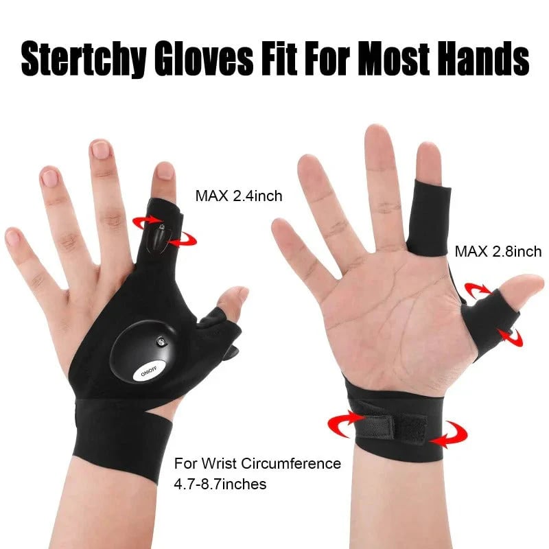 š„š„Hands-Free LED Half Finger Gloves