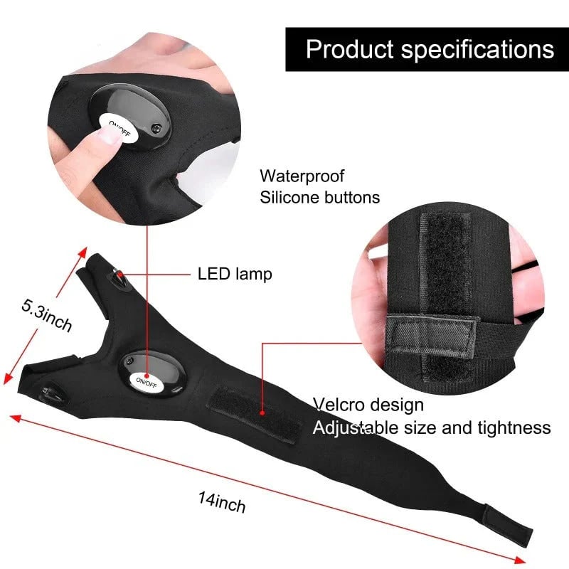 š„š„Hands-Free LED Half Finger Gloves