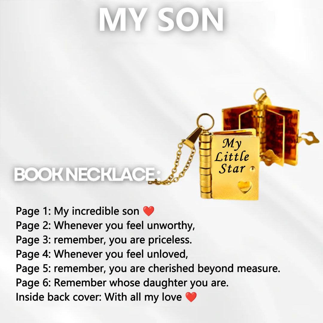For Daughter/Son❤️ - My Little Star Book Necklace