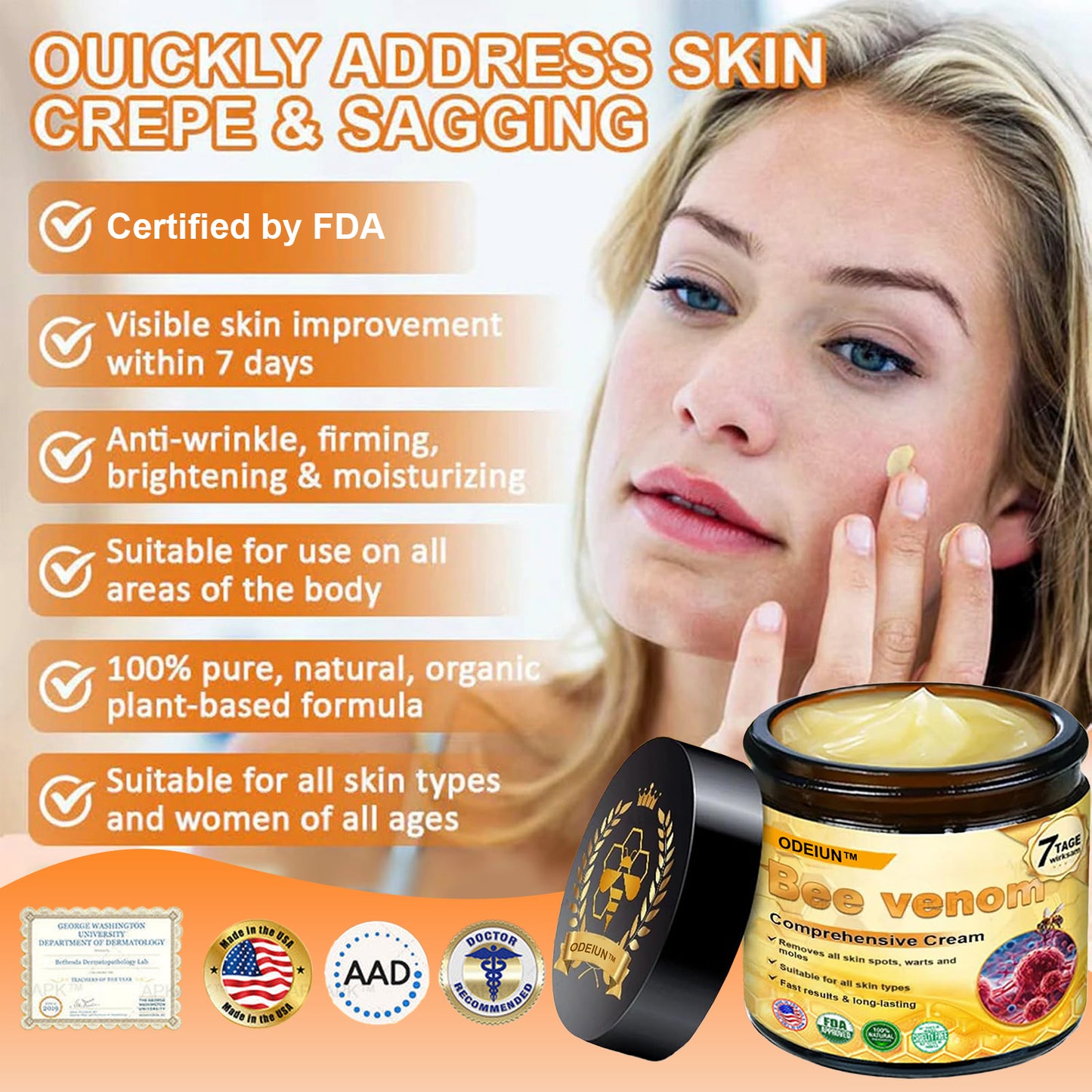 Made and Shipped from USA ✨ ODEIUN™ Bee venom Comprehensive Cream 🔥 LAST DAY 80% OFF 💎💎
