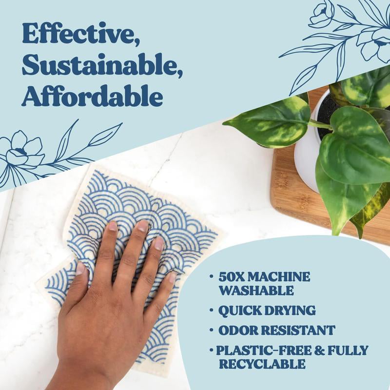 Swedish Dishcloths for Kitchen & Cleaning | 5 Pack🧼