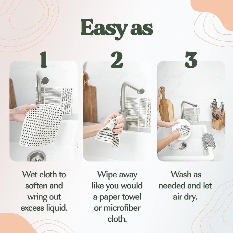 Swedish Dishcloths for Kitchen & Cleaning | 5 Pack🧼