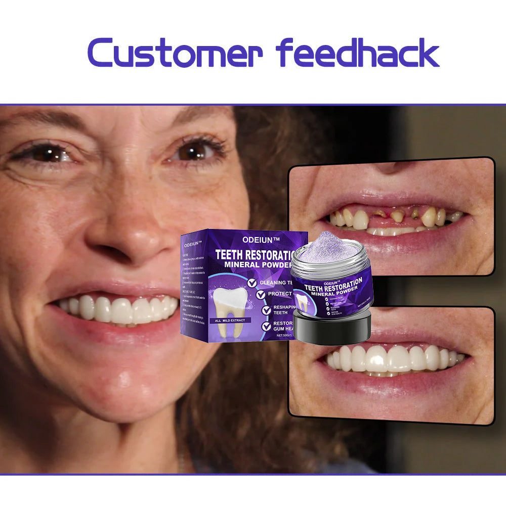 Flash Sale😍 - Don’t Miss Out - ODEIUN™ Teeth Restoration Mineral Powder🦷(ADA recommended)👩‍⚕️
