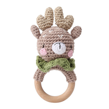 Knitted Animal Rattle🐰🦊🦁