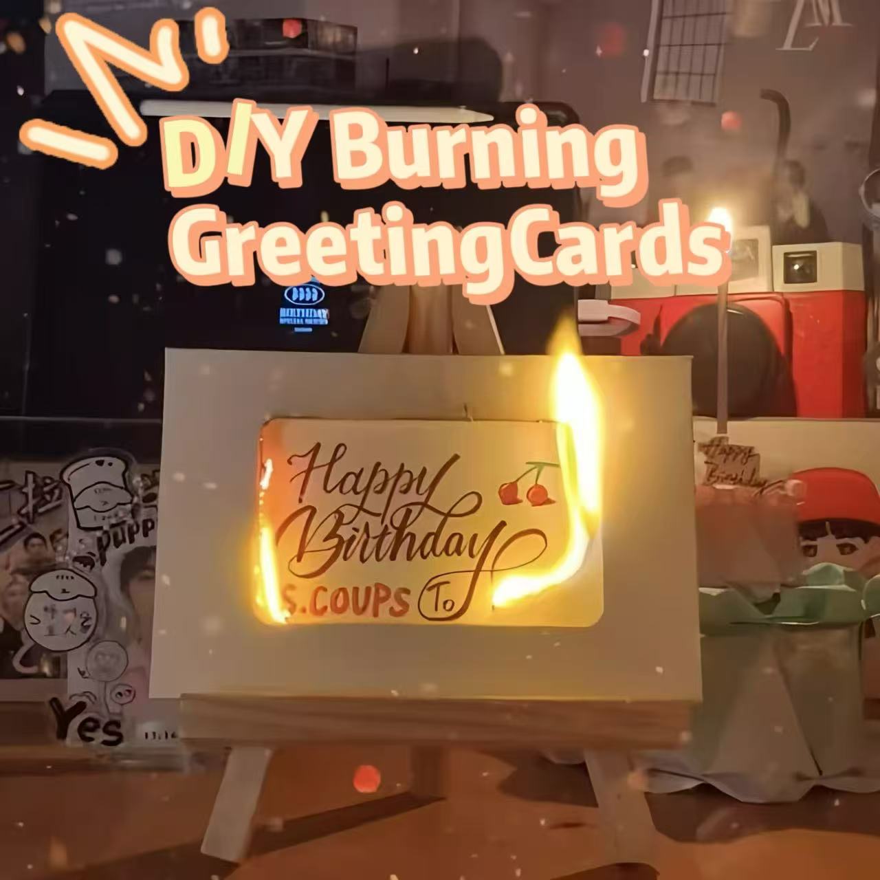 🌟DIY Burning Greeting Cards🔥