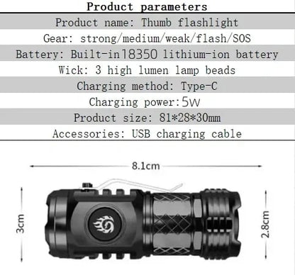 🔥LAST DAY PROMOTION 49% OFF 🔥 - Three-eyed Monster Mini Flash Super Power Flashlight