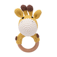 Crochet giraffe rattle