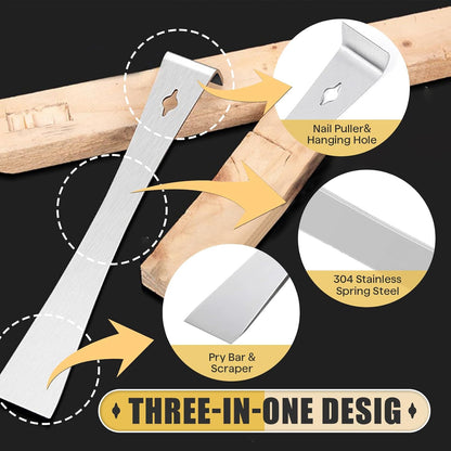 2 Pcs Woodworker'S Multi Prybar Tool Set