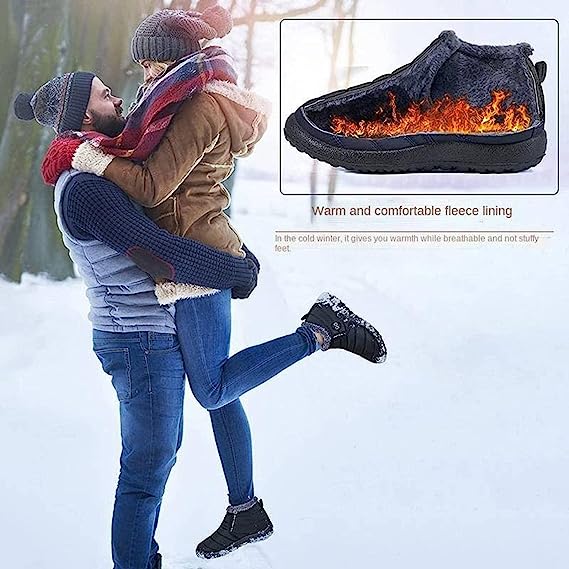 Men's-Shoes Warm High Top Plush Loafers Winter Boots