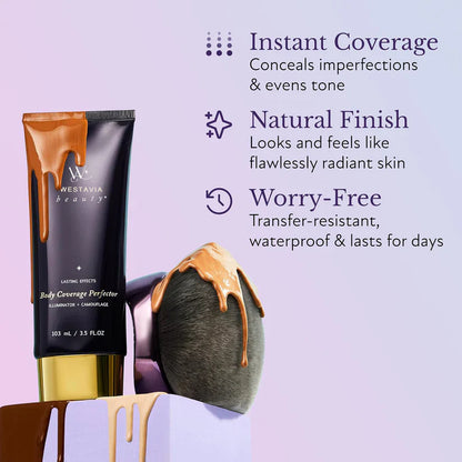 ✨ Flawless Skin Now 💖: Waterproof Body Camouflage & Brush 🪄🖌️ — 60% OFF 🔥⏳