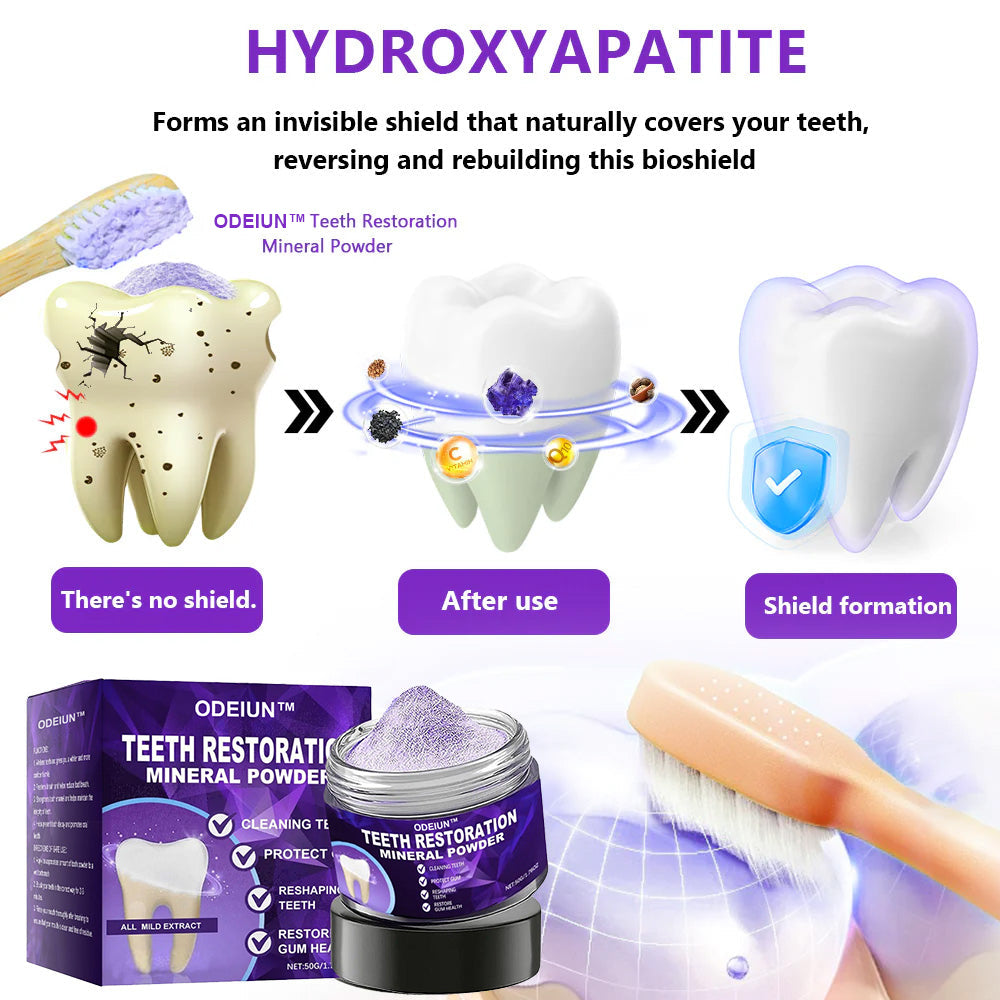 Flash Sale😍 - Don’t Miss Out - ODEIUN™ Teeth Restoration Mineral Powder🦷(ADA recommended)👩‍⚕️
