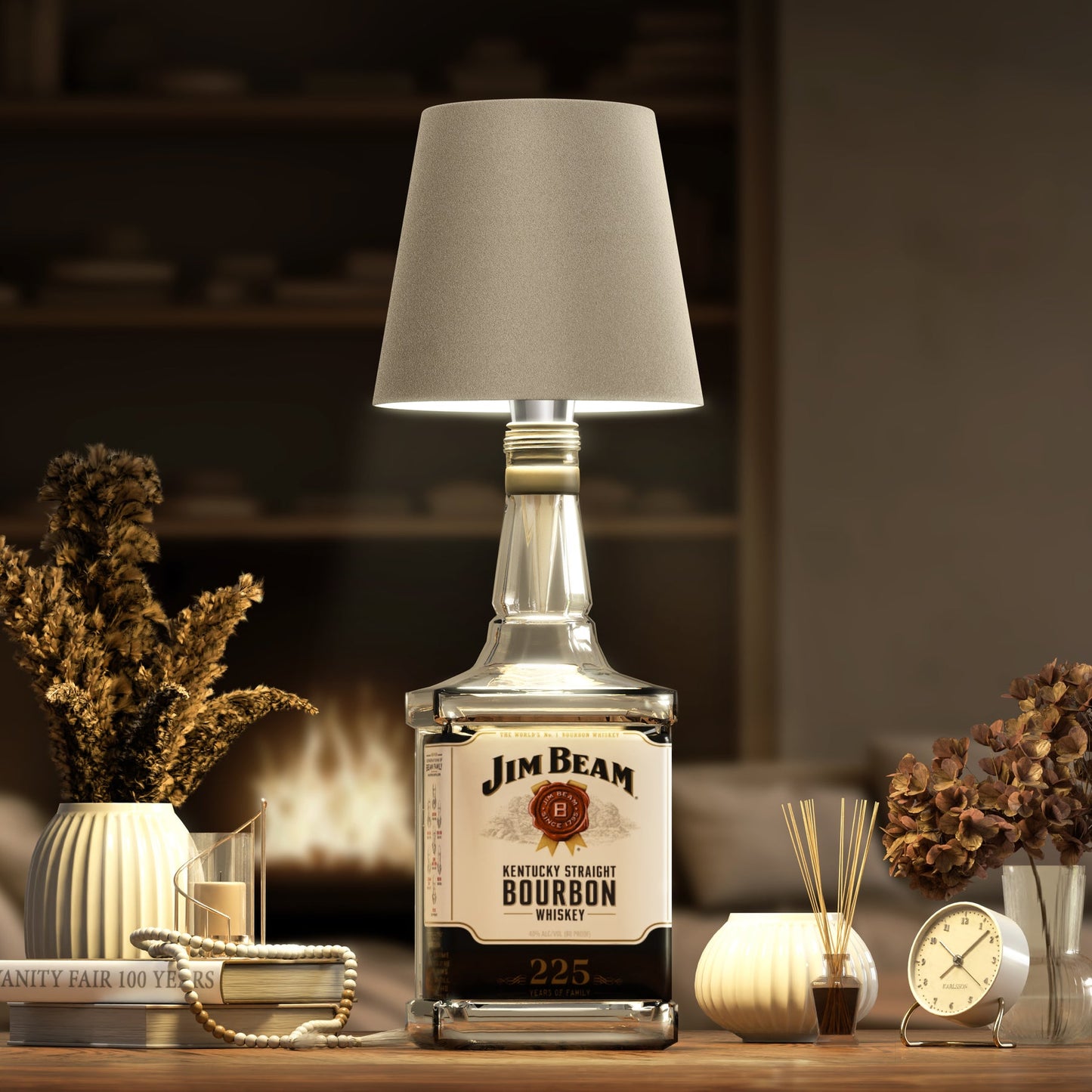 Wireless Bottle Lamp Shade