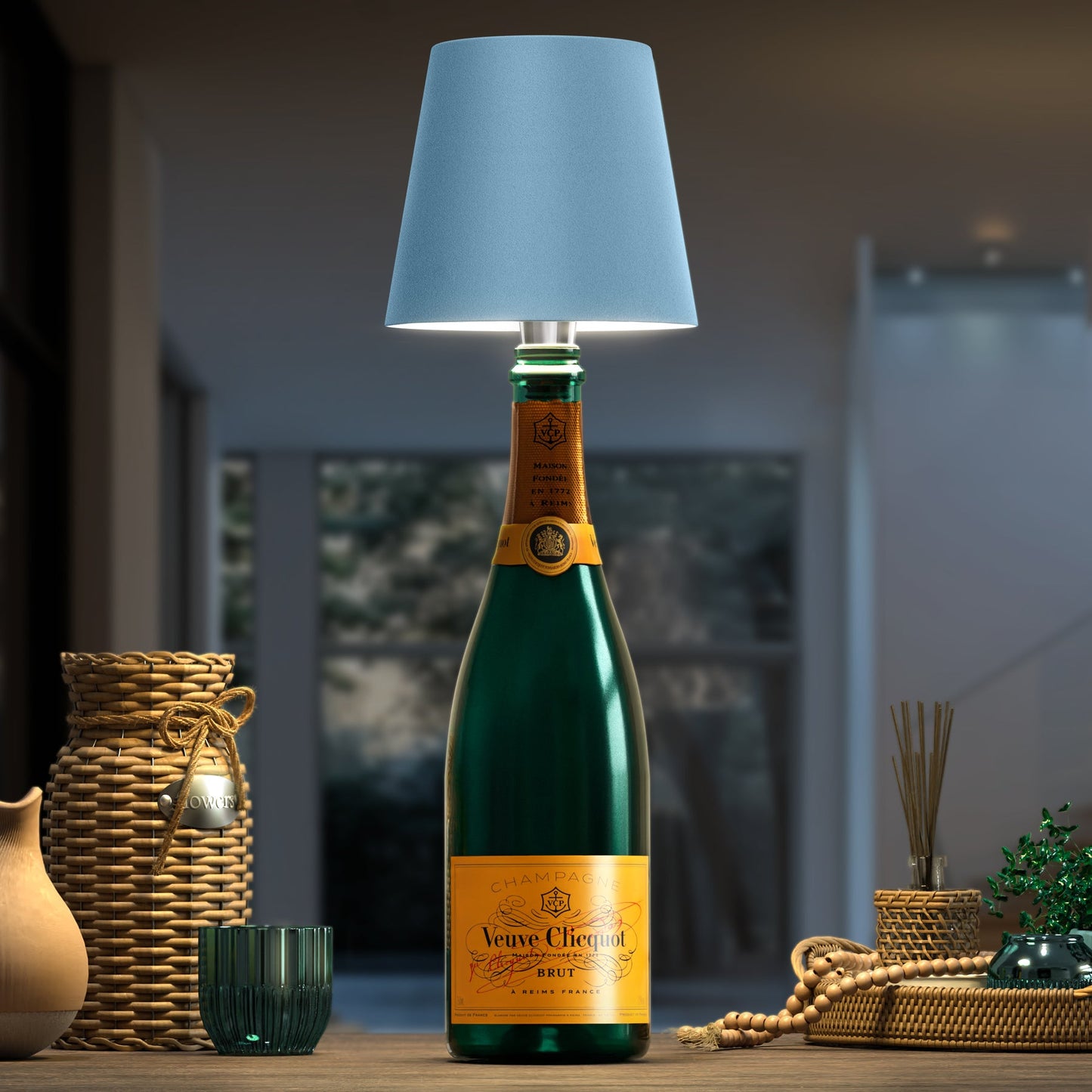 Wireless Bottle Lamp Shade