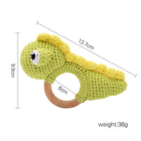 Crochet dinosaur rattle