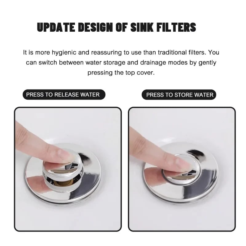🔥Bathroom Sink Stopper Hair Catcher